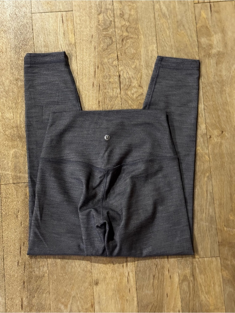 Lululemon Align Pant II 25" Mini Heathered Herringbone Heathered Black Size 6